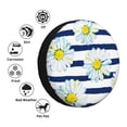thumbnail image 4 of Kdxio Spare Tire Cover for RV Trailer, Waterproof Wheel Cover,Camper Spare Tire Cover Fit for Rv SUV Truck Travel Trailer 15 inch-Daisy Striped Nautical, 4 of 8