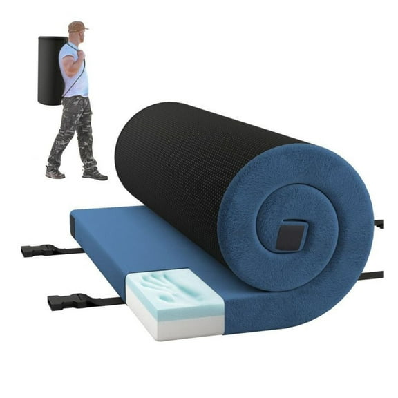 Camping Mattress Foldable with Memory Foam, Anti-Slip Pad for Travel, Hiking, Guest Bed - 74" x 30.5" x 2.5", Carrying Bag Included