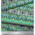 thumbnail image 2 of Soimoi Polyester Crepe Fabric Geometric & Paisley Decorative Print Sewing Fabric Yard 52 Inch Wide, 2 of 2