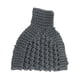 thumbnail image 4 of Gorro de cola de caballo de punto elástico con banda para el cabello, gorro de aro para mujer para las orejas Gris oscuro, 4 of 9