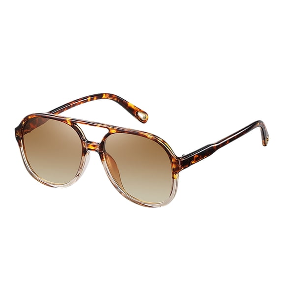 Retro 70s Aviator Polarized Sunglasses for Men Women UV400 Protection Gradient Lens Sunglasses Classic Square Frame Sun Glasses for Outdoor Driving Fashion