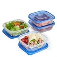 thumbnail image 5 of (3 pack) Mainstays 4-Pack 3.8 Cup Plastic Square Food Storage Container, 5 of 7