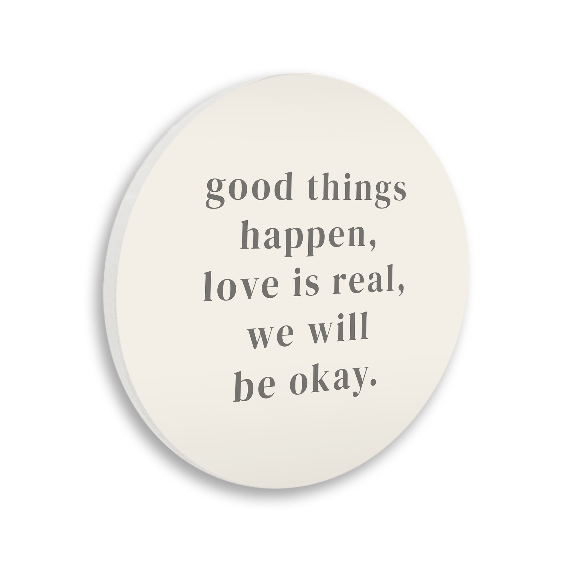 Stupell Industries We Will Be Okay Hopeful Encouragement Phrase Text Graphic Art Unframed Art Print Wall Art Design by Daphne Polselli