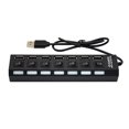 thumbnail image 1 of HEVIRGO 7-Port USB 2.0 HUB Splitter High Speed Adapter ON/OFF Switch for Laptop PC, 1 of 8