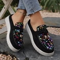 thumbnail image 5 of KIJBLAE Women's Bohemian Sequin Closed Toe Mule Flats, Slip On Trendy Comfortable Casual Flat Shoes Multicolor 36, 5 of 9
