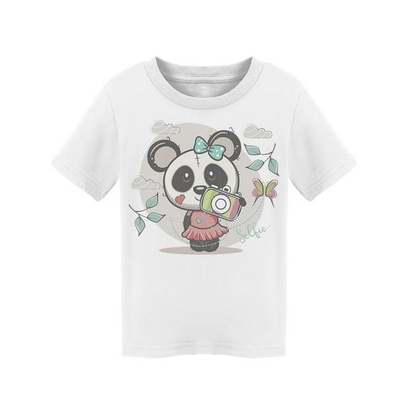 Cute Panda Girl With Camera T-Shirt Toddler -Image by Shutterstock, 2 Toddler