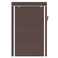 thumbnail image 6 of Tcbosik Portable Wardrobe Closet with Non-Woven Fabric Cover, Clothes Rack with Side Pocket, Hanging Rod and Storage Shelves for Bedroom, Easy Assembly, Dark Brown, 6 of 8