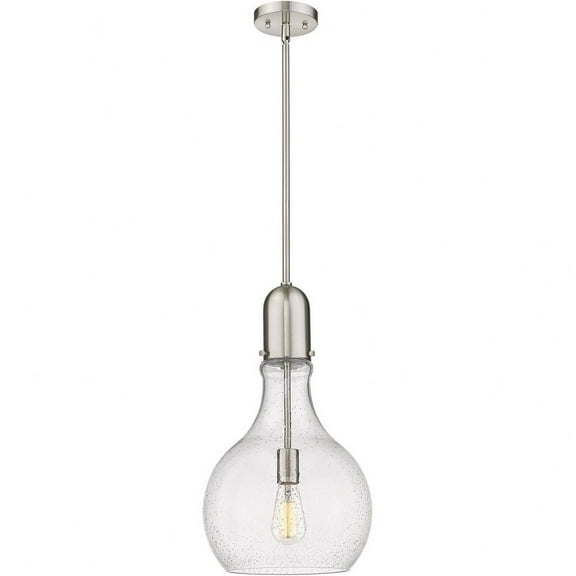 492-1S-SN-G584-12-LED-Innovations Lighting-Amherst - 1 Light Mini Pendant In Industrial Style-20.25 Inches Tall and 11.75 Inches Wide Brushed Satin