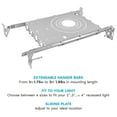 thumbnail image 2 of Luxrite New Construction Mounting Plate, 2-3-4 Inch, Extendable Hanger Bars, Sliding Plate, 4 Cutout Sizes - Recessed Lighting Shallow Housing 4 Pack, 2 of 6