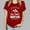 Red, variant on OKBOP Pink Plus Size Tops for Women Short Sleeve Crew Neck Crucifix Quotes T-Shirts Ladies Shirts and Tops