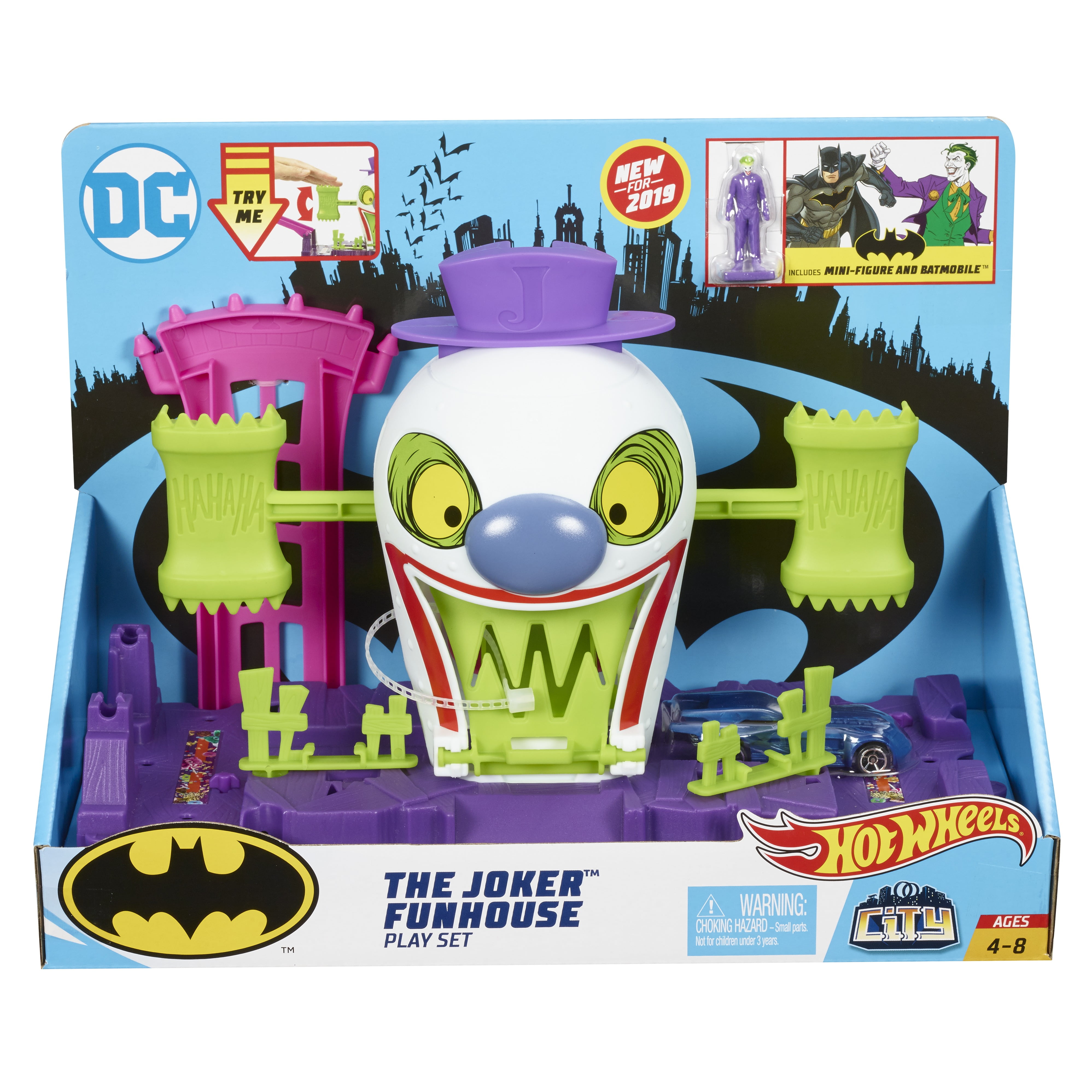 Hot Wheels DC Comics The Joker Funhouse Adventure Playset - image 3 of 6