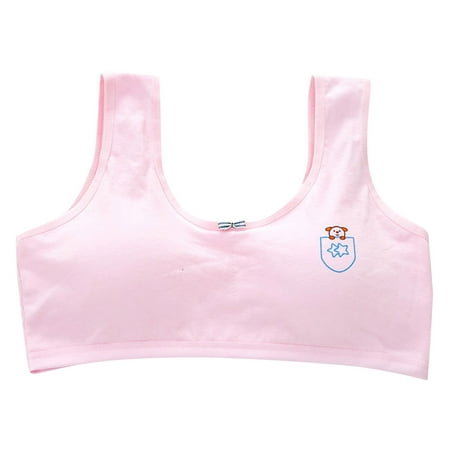 

NIUREDLTD Kids Girls Underwear Foam Bra Vest Children Underclothes Sport Undies Clothes Size L