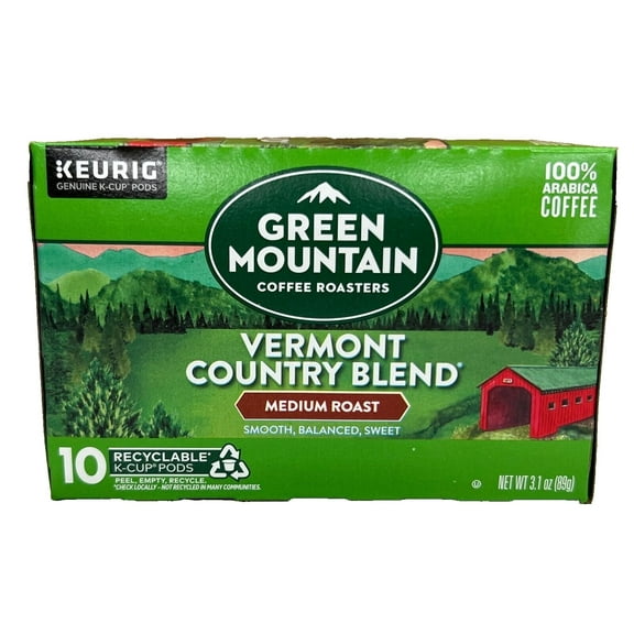 Green Mountain Coffee Roasters Vermont Country Blend Keurig Single-Serve K-Cup Pods, Medium Roast Coffee, 10 Count