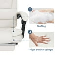 thumbnail image 6 of HOFFREE Executive Office Chair with Massage and Footrest Reclining Ergonomic Office Chair Soft Leather Computer Desk Chairs with High Back Armrest for Home Office,Beige, 6 of 8