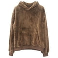 thumbnail image 4 of kpoplk Men's Fleece Pullover Hoodie Loose Fit Soft Hooded Sweatshirt with Pockets(Brown,XL), 4 of 6