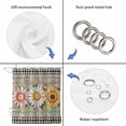 thumbnail image 4 of Vintage Daisy Floral Shower Curtain, Waterproof Shower Curtains for Bathroom, Spring Flowers Botanical Leaves Checkered Wooden Washable Bathtub Curtain Set Bath Decor with 12 Hooks Long 72"x84", 4 of 8