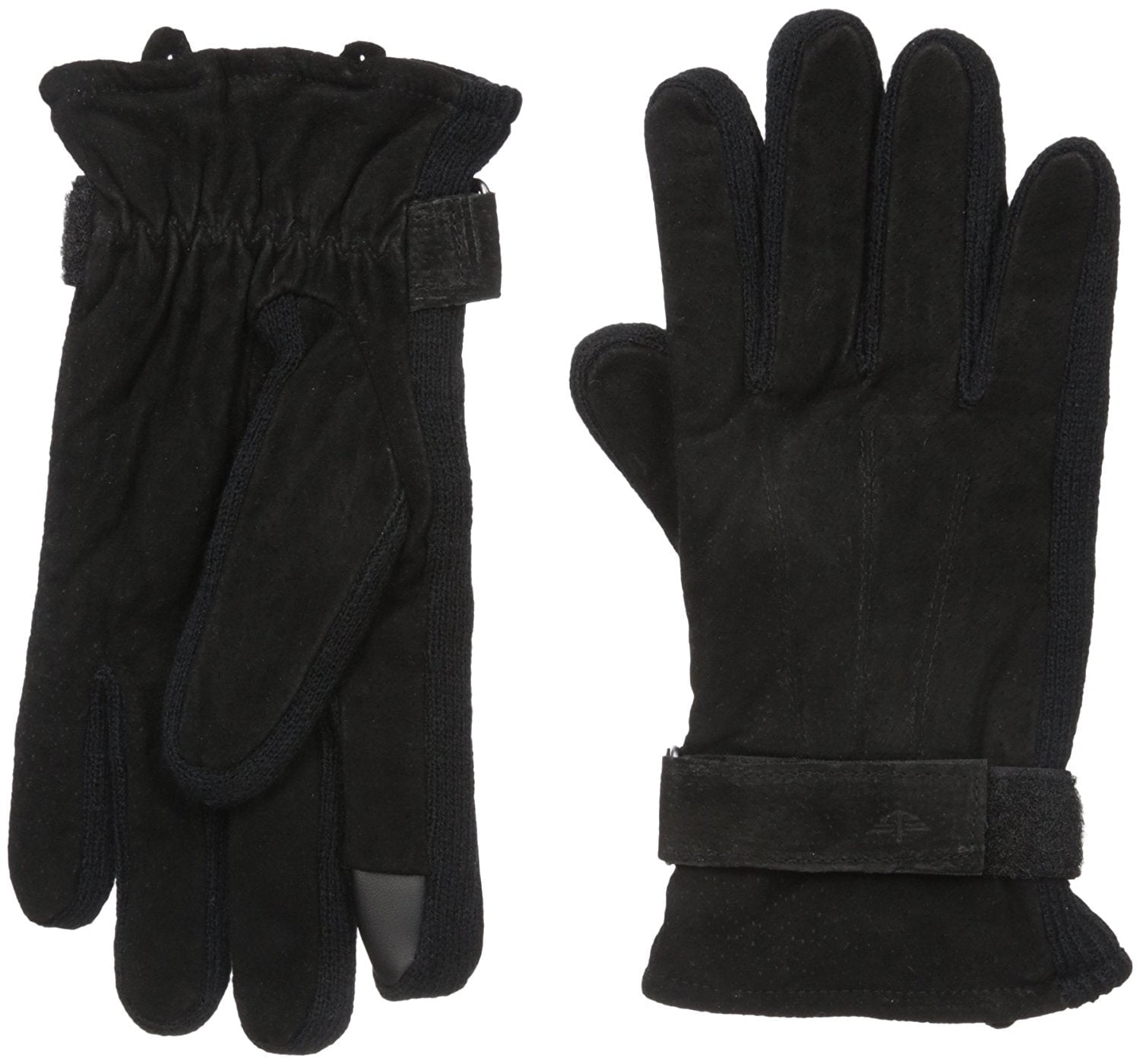 Dockers Men Genuine Leather & Knit Gloves Heritage Fit Black M