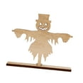 thumbnail image 4 of Estatua de Halloween, figura de madera, regalo de cumpleaños, adorno coleccionable decorativo, escultura para inauguración de la casa, oficina, sala Espantapájaros, 4 of 8