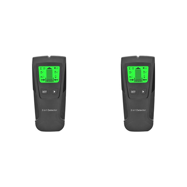 sweethay Detector de Metales, portátil, de mano, pantalla LCD profesional, perno de recordatorio de Audio, escáner de pared, herramienta de Sensor Negro 2piezas sweethay CBP254265