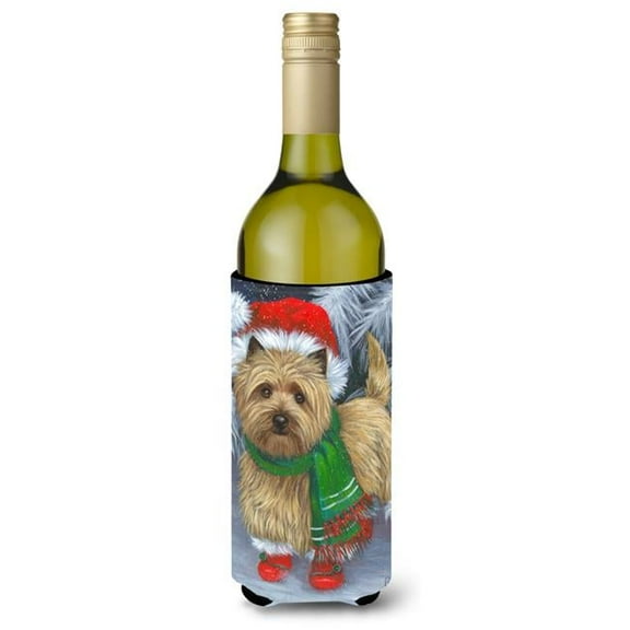 24 oz Cairn Terrier Christmas Red Boots Wine Bottle Hugger