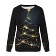 thumbnail image 4 of Wancir Christmas Sweatshirt Merry Bright Christmas T-Shirt Long Sleeve Lightweight Holiday Pullover Tops, 4 of 4