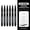 Black-6pcs, variant on 6 Pack Drawing Fineliner Pens, Black Waterproof Micro Pens Fine Tip Markers or Sketching, Technical Drawing, Illustration and Archival Ink Journaling
