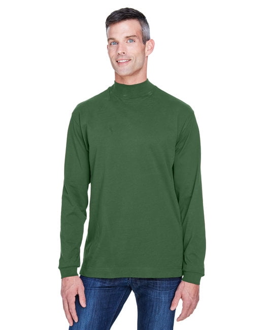 Sueded Cotton Jersey Mock Turtleneck 