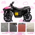 thumbnail image 4 of Luku Kids ATV 4 Wheeler, 6V Electric Vehicle with Music, Foot Pedal and Wear-Resistant Wheels, Pink, 4 of 7