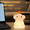 thumbnail image 3 of Linda luz nocturna de elefante para niños, novedosas luces nocturnas LED temporizadas con animales, lámpara para dormir regulable de 2 niveles recargable por USB para guardería, 3 of 5