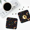 thumbnail image 4 of Lsque Cartoon Pride Lgbt Pattern 4" Drink Coasters Set of 4, PVC Leather Absorbent Coasters, Table Coaster Set Decorative Coffee Cup Coasters Housewarming Gift -Square, 4 of 6