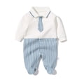 thumbnail image 3 of Elainilye Fashion Baby Boy Clothes Boy Bodysuit One Piece Jumpsuit with Gentleman Bowtie for Parties and Weddings, Sizes 3-12 Months, 3 of 6