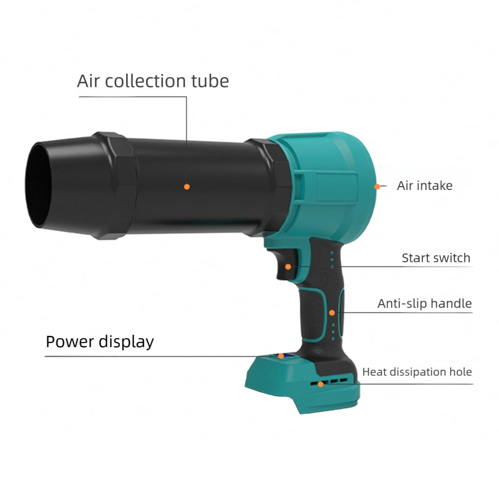 PatungKu 600000RPM Cordless Leaf Blower Stainless Steel Body 700G Power Extended Nozzle For Grass Debris