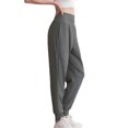 thumbnail image 5 of Pantalones deportivos de cintura alta de nailon para otoño e invierno, con puntera hasta la pierna, holgados, adelgazantes, informales, para yoga, fitness y correr, 5 of 5