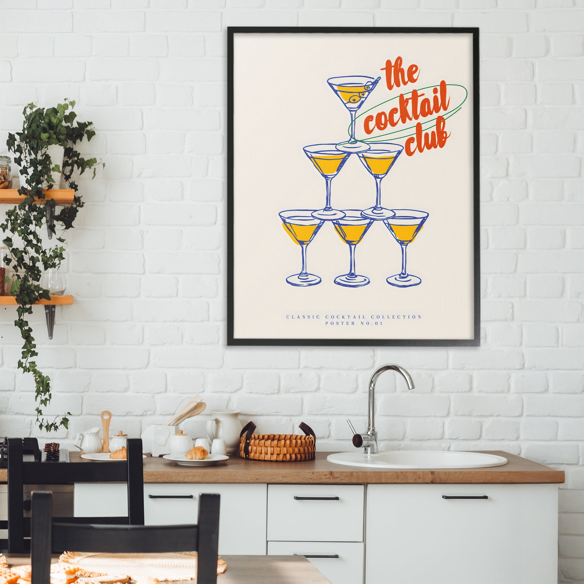 Stupell Industries Tower Toast Cocktail Club Black Framed Giclee Art, design by The Prints Vibe