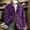 Dark Purple003, variant on 2026 Mens Mardi Gras Blazer Loose Fit Carnival Print Suit Jackets Holiday Streetwear Corduroy Button Blazer Winter Fashion Warm Jacket Pink L