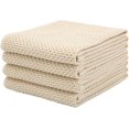 thumbnail image 1 of 100% Cotton Kitchen Dish Cloths, Lightweight Waffle Weave Tidy Kitchen Dish Cloths, Soft Absorbent Quick Drying Dish Towels, 13x28 Inches, Set of 4, Beige, 1 of 7