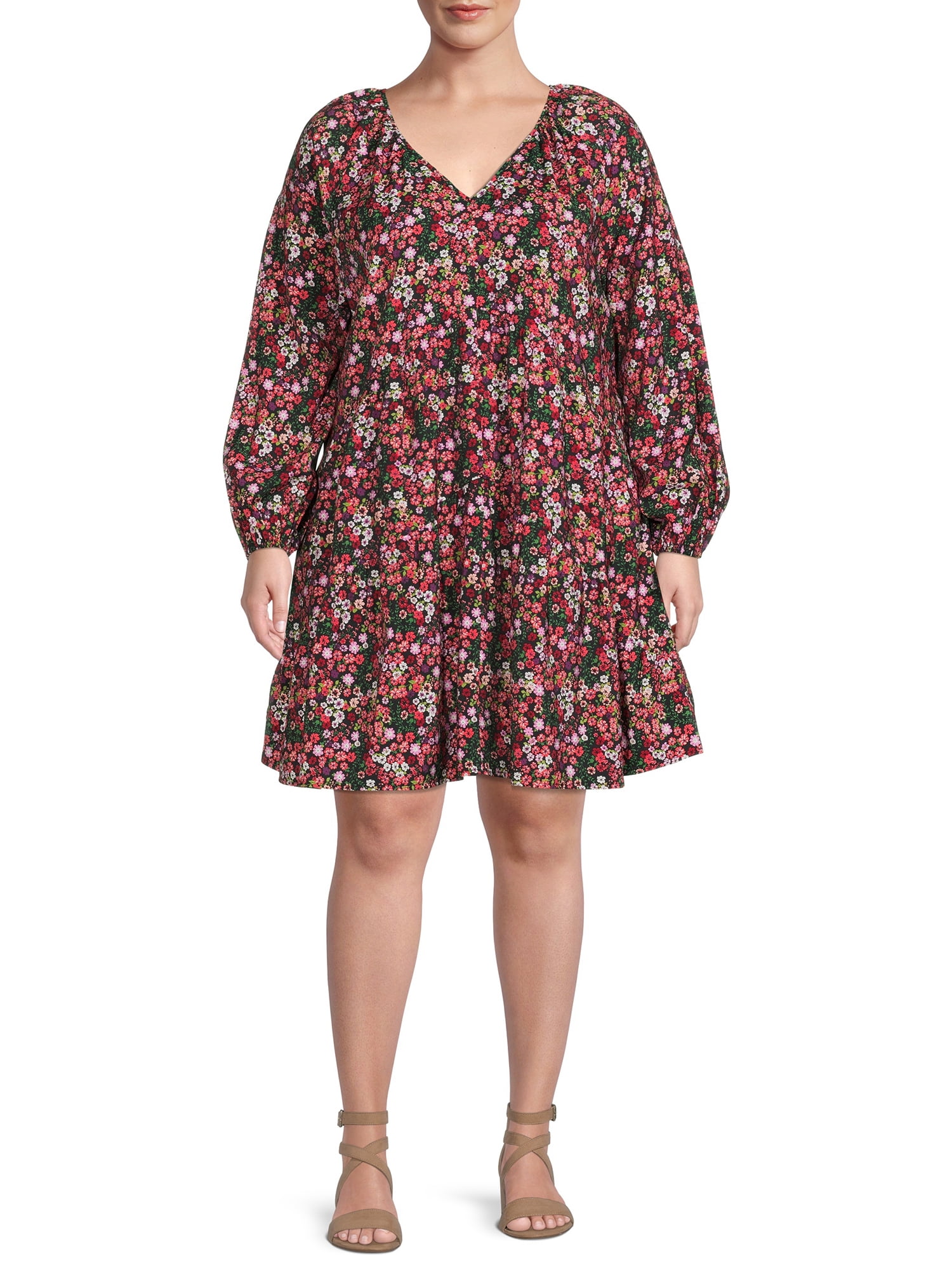 Plus Size Relaxed Peasant Dress ...