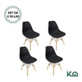 thumbnail image 2 of Silla Tipo Eames Moderna Set 4 Pzas Para Comedor Minimalista negro 1, 2 of 7