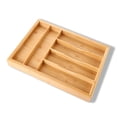 thumbnail image 6 of Expandable Bamboo Silverware Organizer-Kitchen Drawer & Utensil Dividers,Cutlery Tray with Dividers(6-8 Slots),17.7 x13-18.9x 2 inches,Natural Finish, 6 of 7
