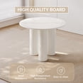 thumbnail image 4 of Guyii 39.37'' Cream White Round Dining Table, Modern Kitchen Table for 2-4 Person for Kitchen, Dining Room (Table Only), 4 of 10