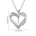 thumbnail image 2 of BGZLEU Heart Initial Necklace for Women, Silver Dainty Letter Pendant Necklaces, Personalized Initial Charm Alphabet Jewelry Valentines Mother's Day Anniversary Christmas Birthday Gift（I）, 2 of 8