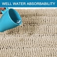 thumbnail image 5 of 2-Piece Bathroom Rug Set, 20" x 32" Plus 17" x 24", Extra Thick Chenille Striped Long Pile Bath Mats, Non-Slip Floor Mat For Bathroom, 5 of 6