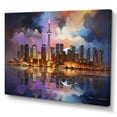 thumbnail image 2 of Designart "Reflecting on Toronto, Canada II" Canada Canvas Wall Art, 2 of 5