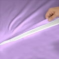 thumbnail image 6 of DNG Creations 5 Piece Zipper Sheet Set - Include (1 Elastic Fitted Sheet , 1 Base Sheet has Zipper, 1 Flat Sheet And 2 Pillowcase) 24 Inch Deep Pocket ( Solid Lilac - Queen ), 6 of 7