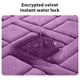 thumbnail image 4 of Alfombrilla de baño absorbente de microfibra suave, 20 x 30 cm, antideslizante, lavable a máquina para un secado rápido y una base estable. Ideal para duchas y bañeras. Aestivo | Morado |, 4 of 7