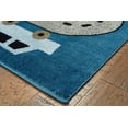 thumbnail image 2 of 5â€™ Round Navy Imaginative Racetrack Area Rug, 2 of 5