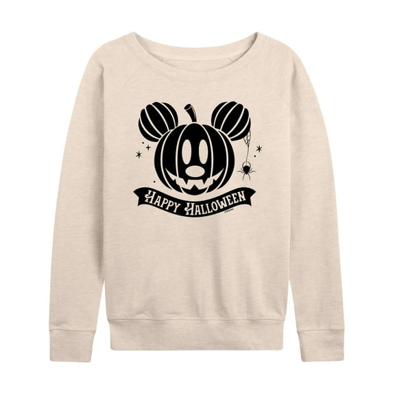 Mickey & Friends - Mickey Pumpkin - Women's Lightweight French Terry Long Sleeve Shirt