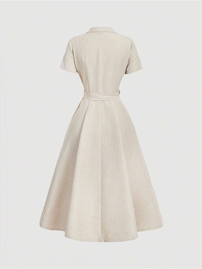 apricot shirt dress Apricot Mini Shirt Dress