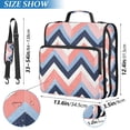 thumbnail image 2 of FORMRS Zipper Binder with Shoulder Strap 2-inch Ring 500 Sheet Capacity File Bag, White Geometric, 2 of 5