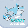 thumbnail image 4 of Inktastic My Daddy Loves Me with Cute Sharks Boys or Girls Baby Bib, 4 of 4